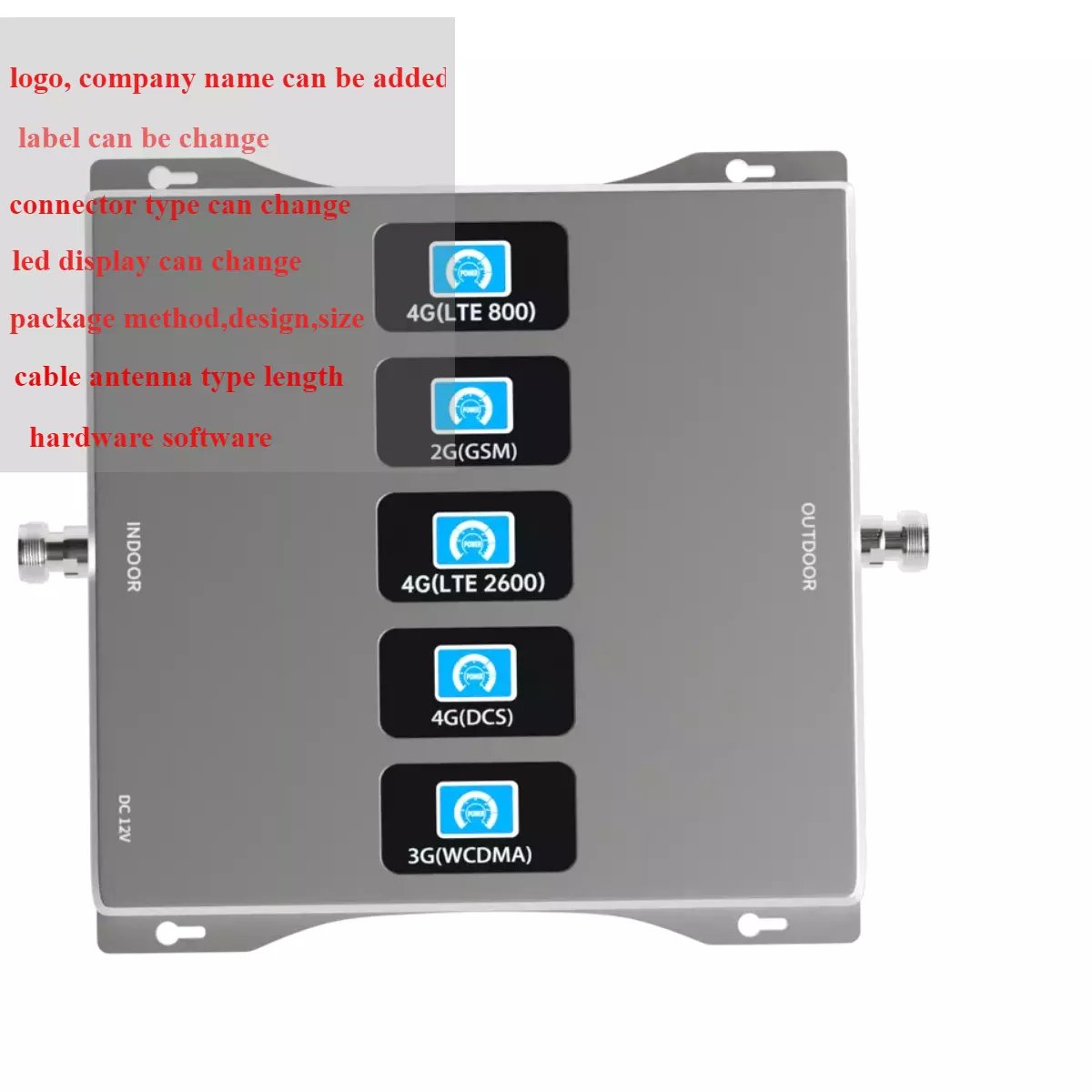 Powerful 2g 3g 4g Mobile signal booster Five band 700 900 1800 2100 2600 mhz network repeater